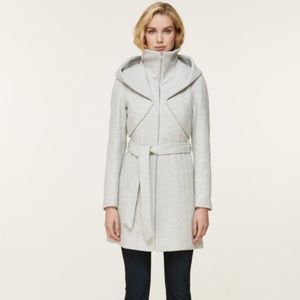 Soia & Kyo Arya Belted Wool Coat, Silverash, Large
